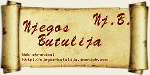 Njegoš Butulija vizit kartica